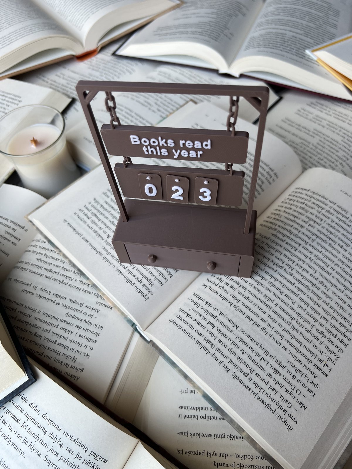 Knygų progreso skaičiuotuvas „Books Read This Year“