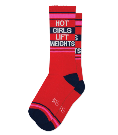 HOT GIRLS LIFT WEIGHTS Gym Crew Socks