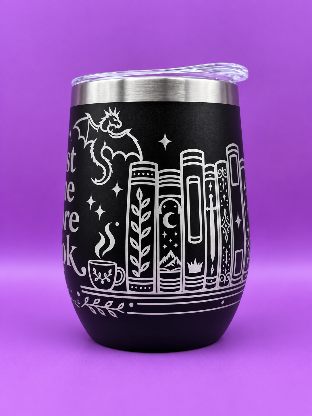 Just One More Book Engraved Thermal Tumbler