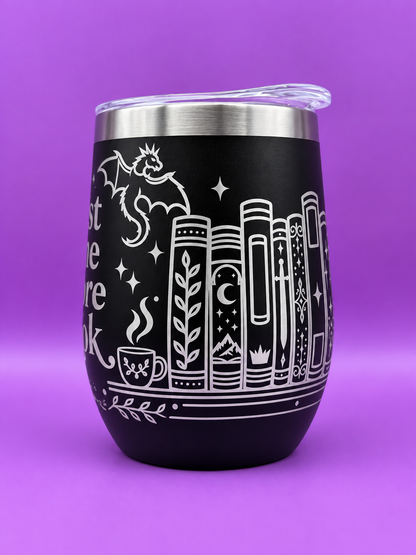 Just One More Book Engraved Thermal Tumbler