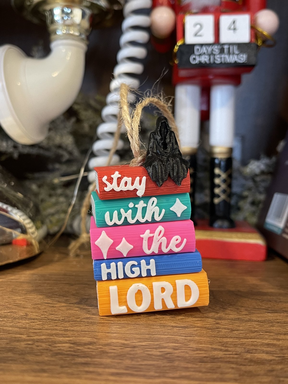 Bookish Christmas Ornament "Stay With The High Lord"