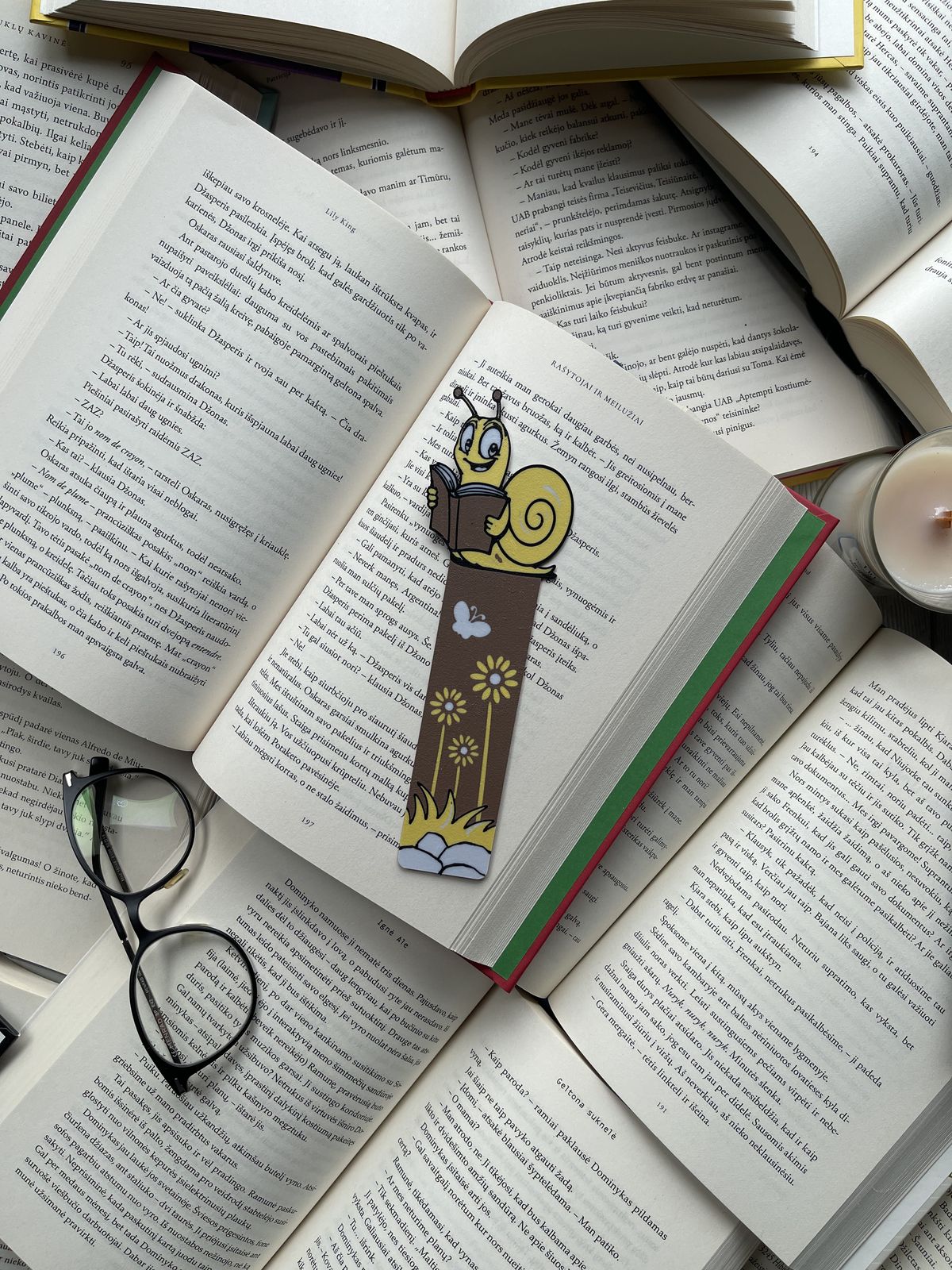 Skirtukas „Snail with Book“