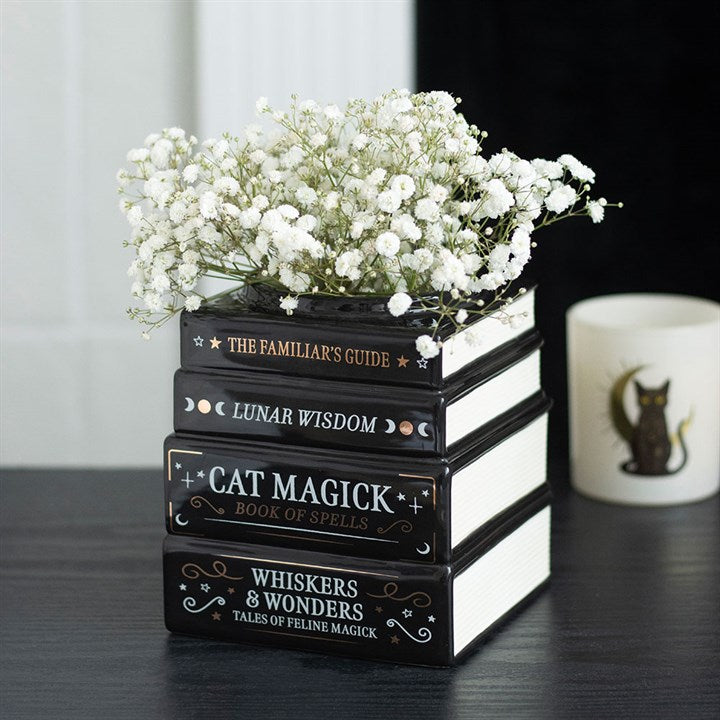 Vaza „Black Cat Book Stack“