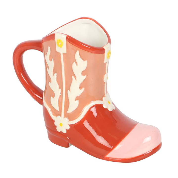 Rožinis puodelis „Cowboy Boot“