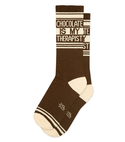 Chocolate Is My Therapist – ilgos sportinės kojinės