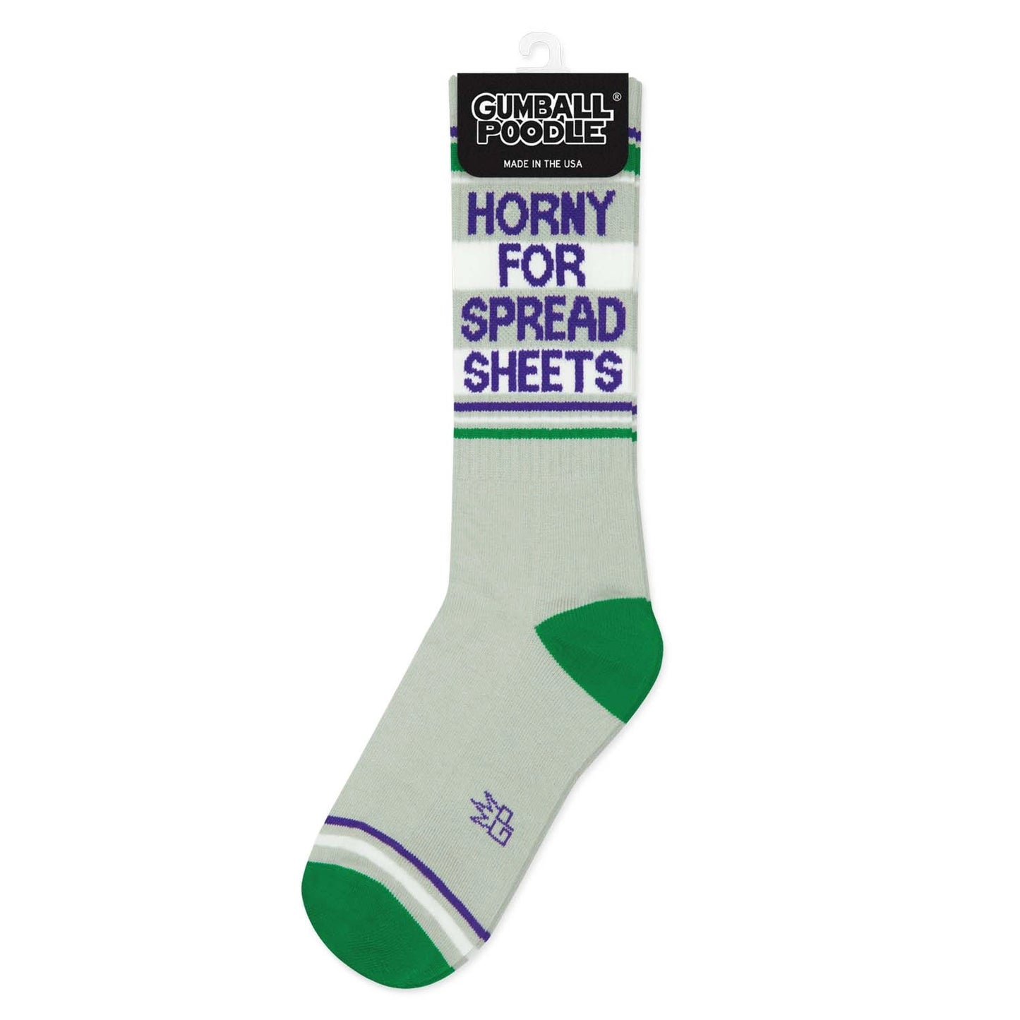 Horny For Spreadsheets Gym Crew Socks